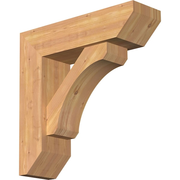 Ekena Millwork Legacy Slat Smooth Bracket w/ Offset Brace, Western Red Cedar, 7 1/2"W x 26"D x 26"H BKT0806X26X26LEC06SWR - main